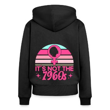 Égalité des sexes Feminism Rec - Sweat à capuche zippé Premium bio Femme - noir - Dos - Julia (174cm)