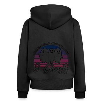 Haunted House Ghost Hunter Ghost Hunt Gift - Women's Premium Organic Zip Hoodie - black - Back - Julia (174cm)