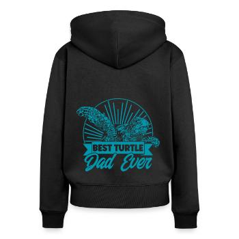 Tortues de mer Amoureux des tortues Schildkrö - Sweat à capuche zippé Premium bio Femme - noir - Dos - Julia (174cm)
