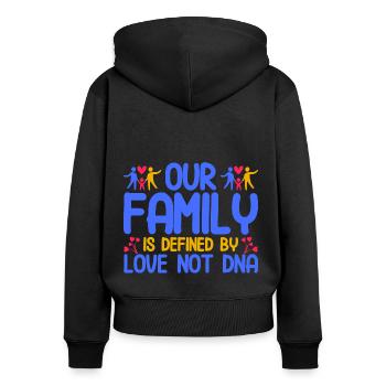 Adoption Foster Parents Adoptive Parents Gift - Women's Premium Organic Zip Hoodie - black - Back - Julia (174cm)