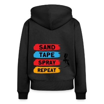 Vehicle Painters Grinding Adhesive Tape Spraying Wied - Women's Premium Organic Zip Hoodie - black - Back - Julia (174cm)