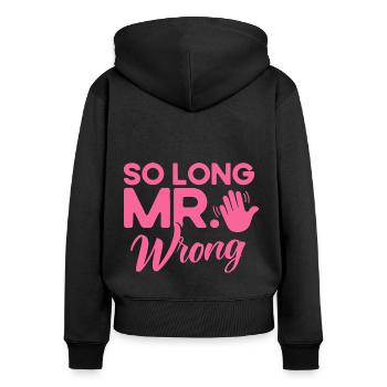 Ex Partner Scheidung Auflösung der Ehe Geschenk - Frauen Premium Bio Zip Hoodie - Schwarz - Hinten - Julia (174cm)