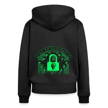 Network Security Specialist Gift - Women's Premium Organic Zip Hoodie - black - Back - Julia (174cm)