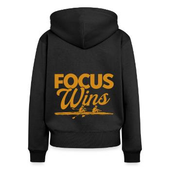 Rowing Team Rower Rower Gift - Women's Premium Organic Zip Hoodie - black - Back - Julia (174cm)