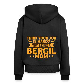Rennmaus Rennmäuse Rennmaus Liebhaber Geschenk - Frauen Premium Bio Zip Hoodie - Schwarz - Hinten - Julia (174cm)