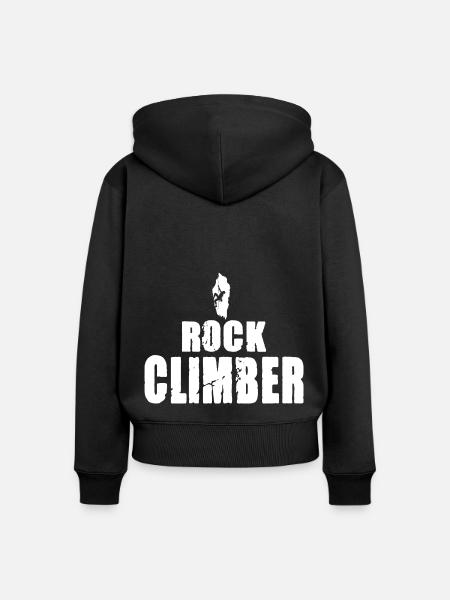 Rock Climber - Frauen Premium Bio Zip Hoodie - Schwarz