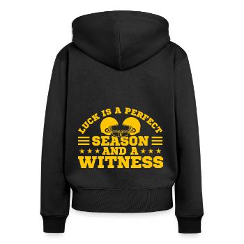Fantasy Football Football Fans Football Women Ges - Women's Premium Organic Zip Hoodie - black - Back - Julia (174cm)