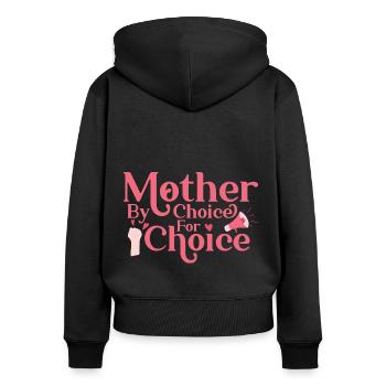 Égalité des sexes Égalité des sexes - Sweat à capuche zippé Premium bio Femme - noir - Dos - Julia (174cm)