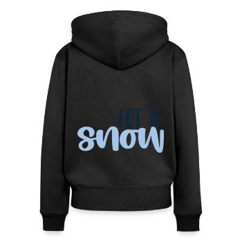 Laissez-le neiger - Sweat à capuche zippé Premium bio Femme - noir - Dos - Julia (174cm)