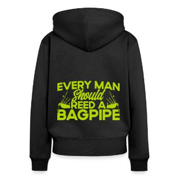 Bagpipes Bagpipes Bagpipes Gift - Women's Premium Organic Zip Hoodie - black - Back - Julia (174cm)