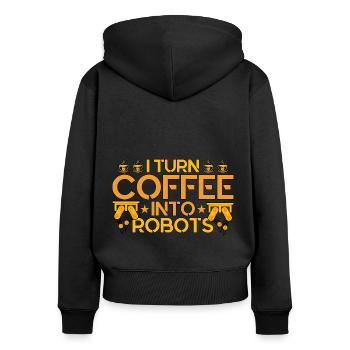 Engineer Teacher Robotics Technology Gift - Women's Premium Organic Zip Hoodie - black - Back - Julia (174cm)