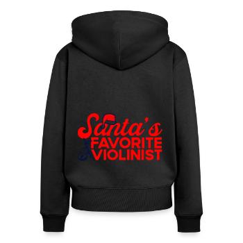 Orchester Violine spielen Geige Geschenk - Frauen Premium Bio Zip Hoodie - Schwarz - Hinten - Julia (174cm)