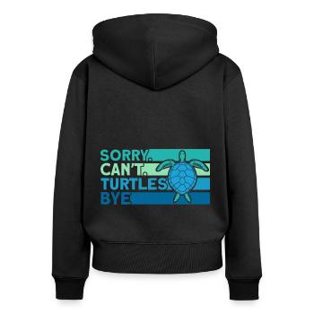 Turtle Sea turtles Turtles Liebha - Women's Premium Organic Zip Hoodie - black - Back - Julia (174cm)