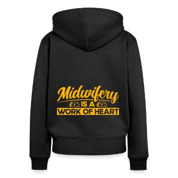 Obstetrician Obstetrician Doula Gift - Women's Premium Organic Zip Hoodie - black - Back - Julia (174cm)
