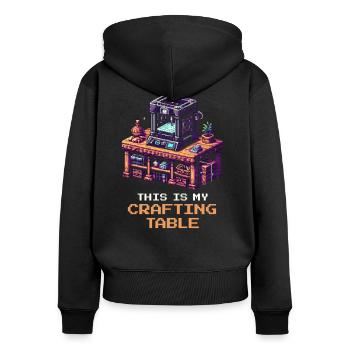 3D Printing Crafting Table | Print Bed Setup - Women's Premium Organic Zip Hoodie - black - Back - Julia (174cm)
