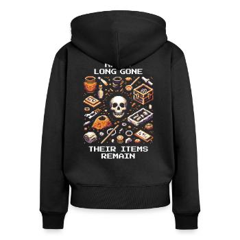 Disappeared Cultures | Archaeology Artifacts - Women's Premium Organic Zip Hoodie - black - Back - Julia (174cm)