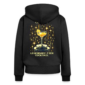 Legendary Cocktail | Handcrafted at the Bar - Women's Premium Organic Zip Hoodie - black - Back - Julia (174cm)