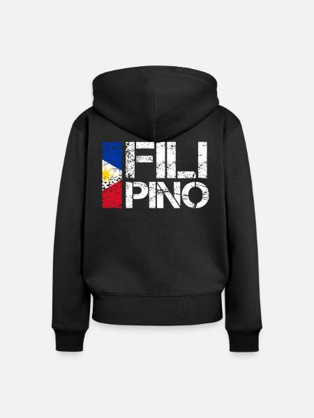 Filipino - Frauen Premium Bio Zip Hoodie - Schwarz