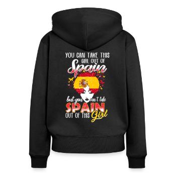 Spanish girl - Women's Premium Organic Zip Hoodie - black - Back - Julia (174cm)