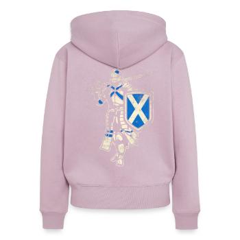 Scottish knight - Women's Premium Organic Zip Hoodie - dusky pink - Back - Julia (174cm)