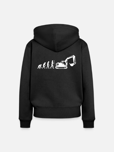Baggerfahrer - Frauen Premium Bio Zip Hoodie - Schwarz