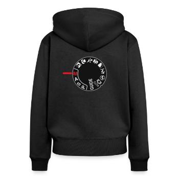 Fotografin Fotografieren Fotograf Fotografie - Frauen Premium Bio Zip Hoodie - Schwarz - Hinten - Julia (174cm)