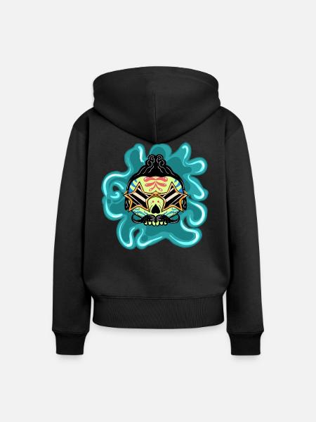 Elvis - Frauen Premium Bio Zip Hoodie - Schwarz