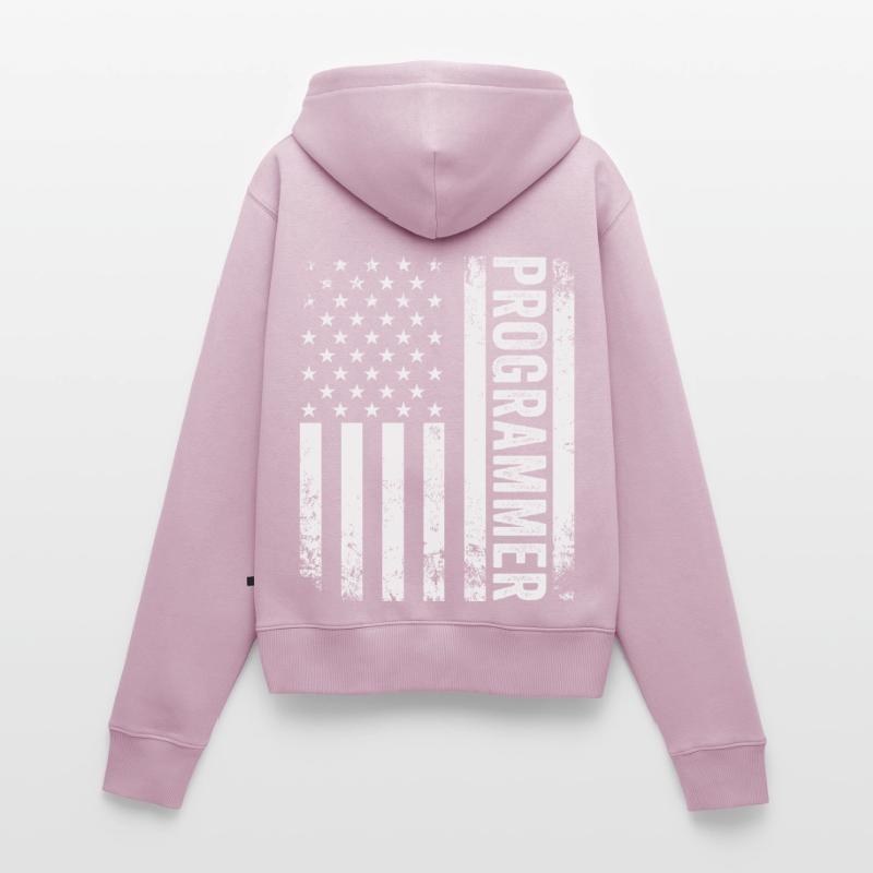 Programmierer Entwickler Programmierer Programmieren IT Computer Frauen Premium Bio Zip Hoodie