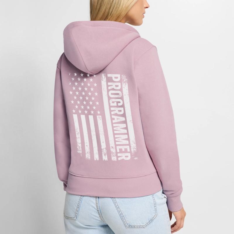 Coder Developer Programmer Coding IT Computer Women's Premium Organic Zip Hoodie