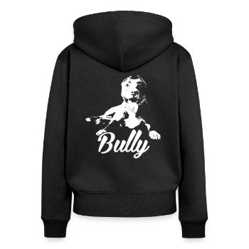 American Bully Hunde Hundebesitzer Geschenk - Frauen Premium Bio Zip Hoodie - Schwarz - Hinten - Julia (174cm)