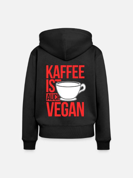 Perfektes Kaffee-Trinker Geschenk - Frauen Premium Bio Zip Hoodie - Schwarz