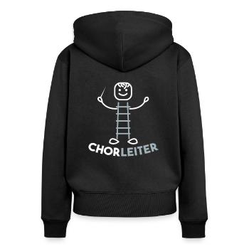 Chorleiter Chor Dirigent Stimmen Musik Geschenk - Frauen Premium Bio Zip Hoodie - Schwarz - Hinten - Julia (174cm)