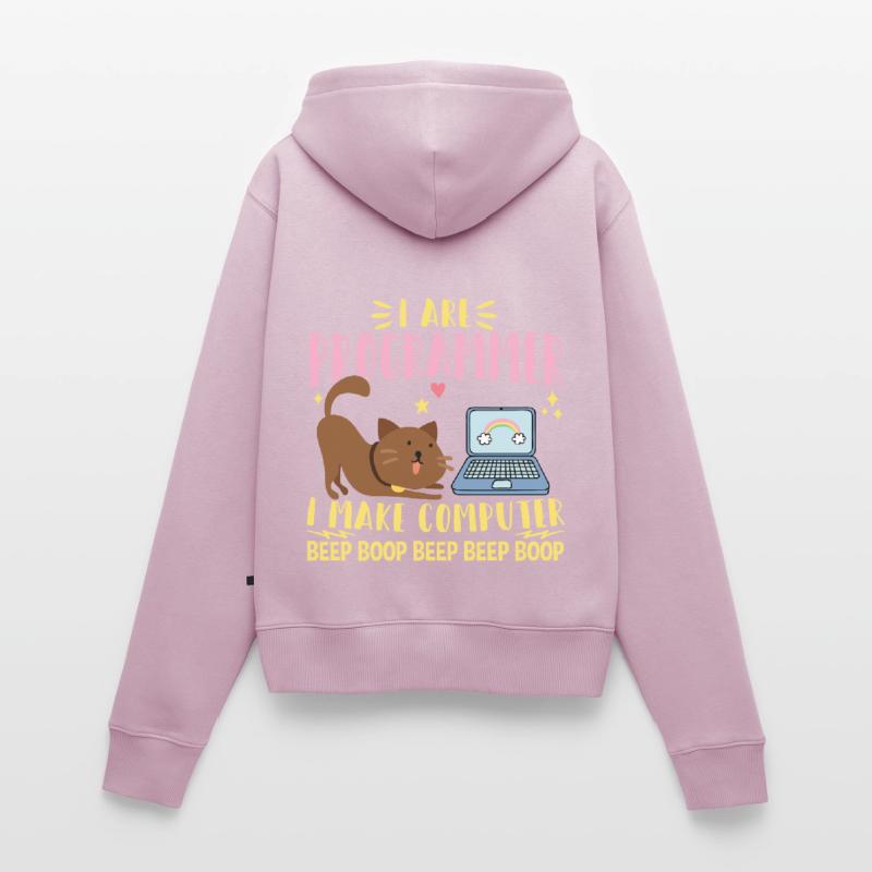 I Are Programmer I Makes Computer Beep Boop Coder Frauen Premium Bio Zip Hoodie
