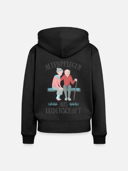 Altenpfleger aus Leidenschaft Pflegekraft Pflege G - Frauen Premium Bio Zip Hoodie - Schwarz