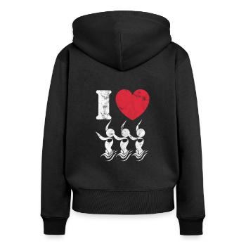 Natation synchronisée - Sweat à capuche zippé Premium bio Femme - noir - Dos - Julia (174cm)