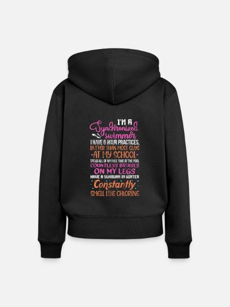 Synchronschwimmen - Frauen Premium Bio Zip Hoodie - Schwarz