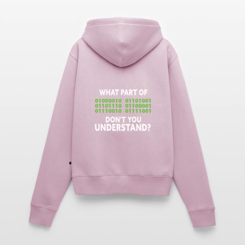 Programmeur Compuer Nerd Coder Software Cadeau Sweat à capuche zippé Premium bio Femme