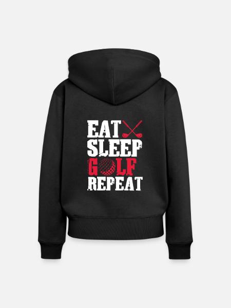 Golf Golfer Golfschläger Golfball Geschenk - Frauen Premium Bio Zip Hoodie - Schwarz