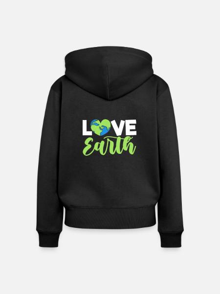 Klimawandel - Frauen Premium Bio Zip Hoodie - Schwarz