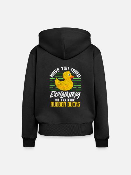Programmierer - Frauen Premium Bio Zip Hoodie - Schwarz