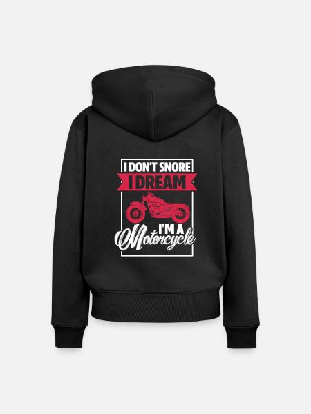 Biker - Frauen Premium Bio Zip Hoodie - Schwarz