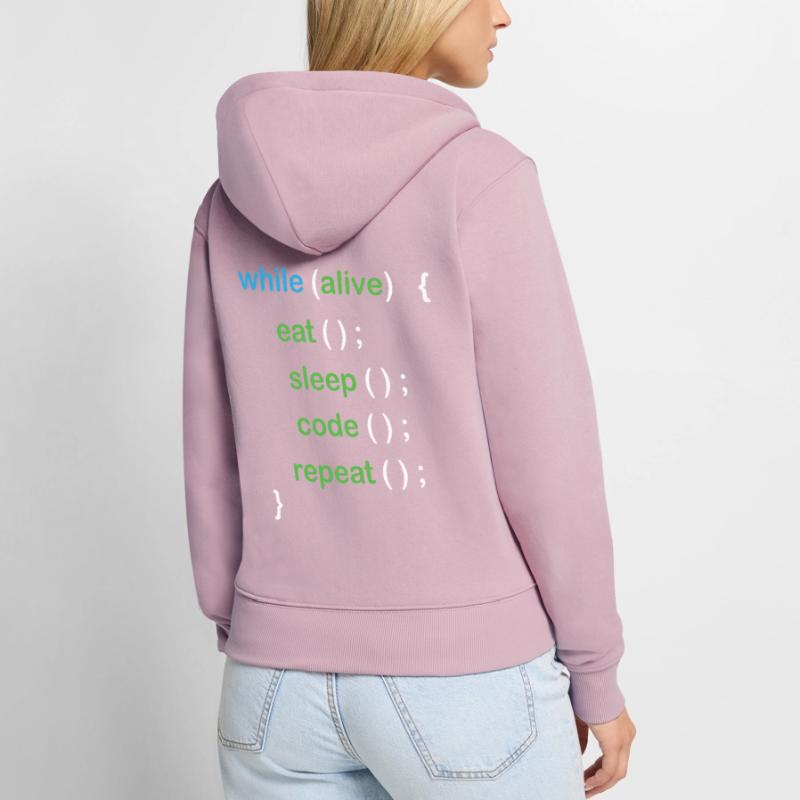 Python Coding Software Developer Women's Premium Organic Zip Hoodie