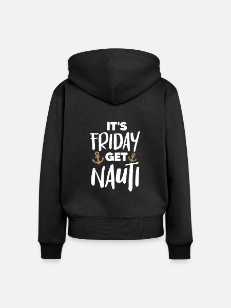 Kapitän - Frauen Premium Bio Zip Hoodie - Schwarz