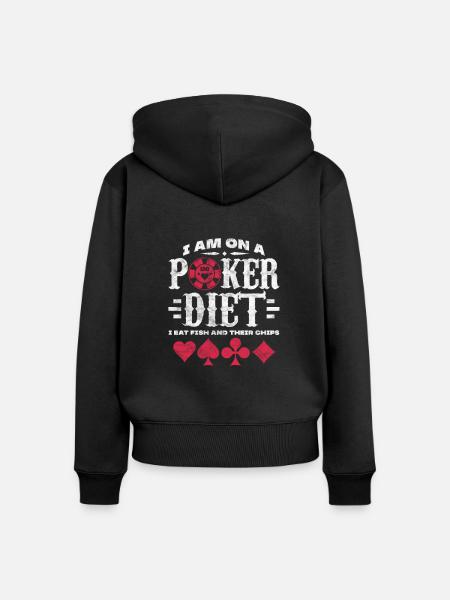 Poker - Frauen Premium Bio Zip Hoodie - Schwarz