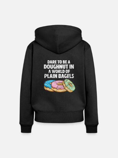 Donut - Frauen Premium Bio Zip Hoodie - Schwarz