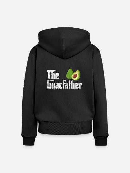 Vater Guacamole - Frauen Premium Bio Zip Hoodie - Schwarz