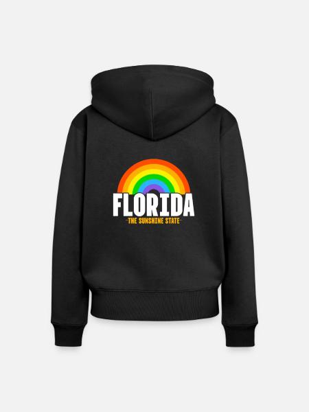 Florida - Frauen Premium Bio Zip Hoodie - Schwarz