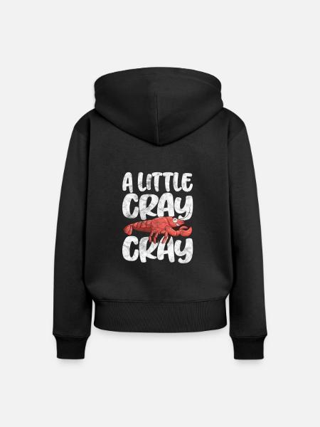 Languste Langusten Meeresfrüchte Krebs Geschenk - Frauen Premium Bio Zip Hoodie - Schwarz