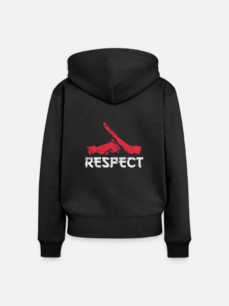 Kung Fu - Frauen Premium Bio Zip Hoodie - Schwarz