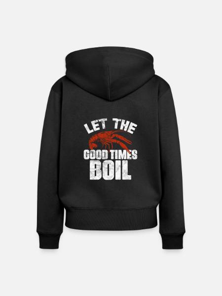 Languste Langusten Meeresfrüchte Krebs Geschenk - Frauen Premium Bio Zip Hoodie - Schwarz